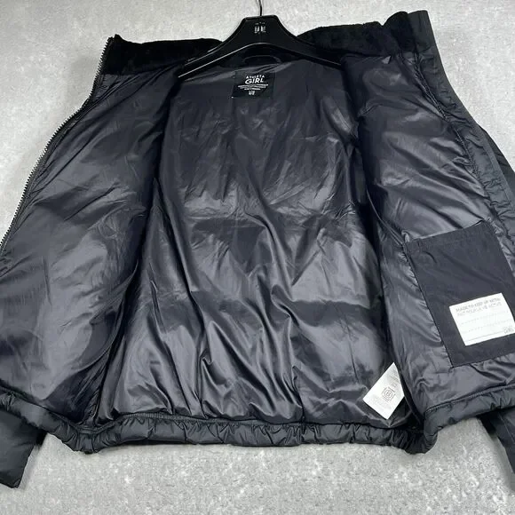 Athleta Girl Jacket Girls Size Large 12 Black So Down Puffer Jacket Insulated